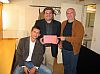 Buchpr�sentation im Rabenhoftheater in Wien Rupert Henning, Erwin Steinhauer und Kulturverein-Obmann Johannes Authried