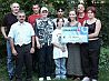 bergabe des Schecks ber Euro 2.440,- an die Leiterin des Sozialen Wohnhauses (SOWO)